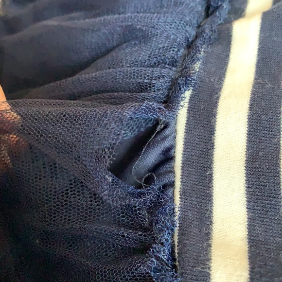 Sweet Heart Rose 2T Blue Stripe Dress Tulle Bottom - Picture 9 of 11